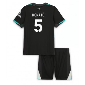 Liverpool Ibrahima Konate #5 Borta Kläder Barn 2024-25 Kortärmad (+ Korta byxor)